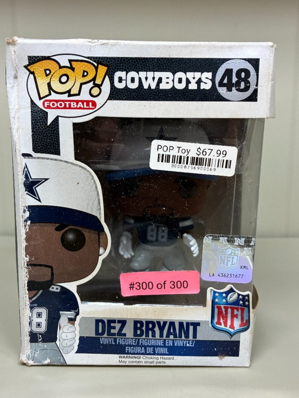 Funko Pop! NFL Dez Bryant #48 Dallas Cowboys Vaulted Vinyl Figure 2016 Rare